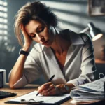 Femme ayant beaucoup de responsabilité qui est épuisée